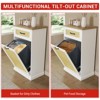 Tilt Out Trash Can Cabinet, Hidden Trash Bin Cabinet 10 Gallon Storage Holder - 4 of 4