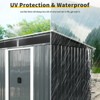 6' x 5' Outdoor Storage Shed, Garden Tool Metal Shed, Sliding Lockable Door Air Vents and Sloping Roof, for Backyard, Patio, Lawn - 4 of 4