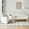 34"Lamb Fleece Fabric Sofa, Modern Single Sofa with Support Pillow for Apartment, Office, Living Room & Bedroom, Tool-Free Assembly.(Dark Orange) - 4 of 4