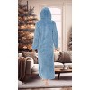 ADR Women's Warm Fleece Nightgown, Oversized Hoodie, Long Hooded Sweatshirt Robe - 3 of 4