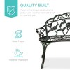 Best Choice Products Outdoor Bench Steel Garden Patio Porch Furniture w/ Floral Accent, Antique Finish - 3 of 4