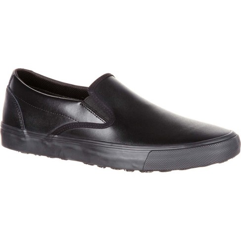 target black slip on shoes