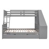 Whisen Twin over Full Bunk Bed with Trundle, Built-in Desk, Three Storage Drawers and Shelf - 4 of 4
