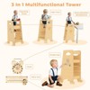 Chaokws Toddler Tower Learning Tower - Adjustable Kitchen Step Stool Helper for Kids, Safe Standing Tower for Toddlers 1-3 Years - 3 of 4