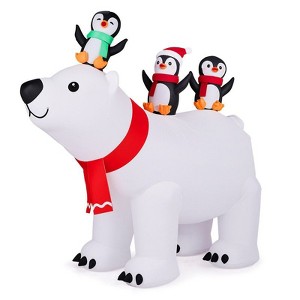 Karl Home 5FT Lighted Polar Bear and Penguis Christmas Inflatable Decoration - 1 of 1