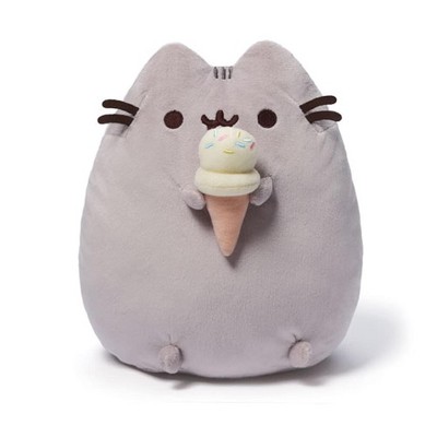 Enesco Pusheen the Cat 9" Plush Pusheen with Ice Cream Cone