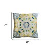 HomeRoots 20" Mustard Cotton Throw Pillow - 3 of 4