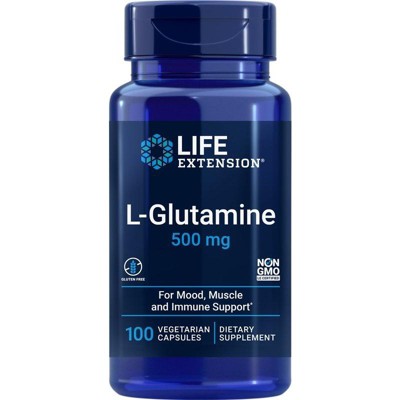 L-Glutamine 500mg by Life Extension  -  100 Capsule