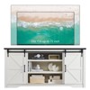 SinCiDo TV Stand for 75 80 Inch TV, Farmhouse Tall Entertainment Center with 4 Drawers & 2 Sliding Barn Door for Living Room - 2 of 4