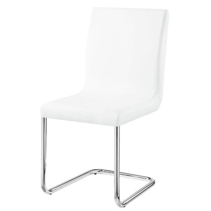 Palton 17&#34; Dining Chairs White and Chrome - Acme Furniture, 5 of 6