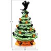 Costway 11.5'' Pre-Lit Ceramic Hand-Painted Tabletop Halloween Tree Battery Powered Green - 2 of 4