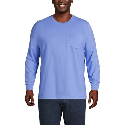 Lands' End Men's Super-t Long Sleeve T-shirt With Pocket : Target