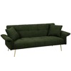 Akoasm 70.1 in. W Convertible Double Sofa Bed with Folding Arms For Living Room and Small Spaces-Green - 3 of 4