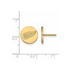 Black Bow Jewelry 14k Yellow Gold Plated Sterling Silver Detroit Red Wings NHL Stud Earrings - 2 of 3