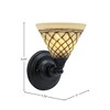 Toltec Lighting Any 1 - Light Sconce in  Matte Black with 7" Chocolate Icing Shade - 2 of 2