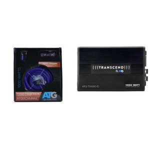 ATG Transcend Series 1800 Watt Class D Mono Amplifier with OFC 0 Gauge Amp Kit - 1 of 4