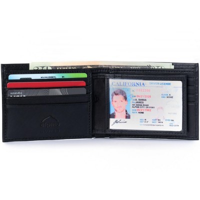 Alpine Swiss Genuine Leather Thin Business Card Case Minimalist Wallet -  Alpine Swiss