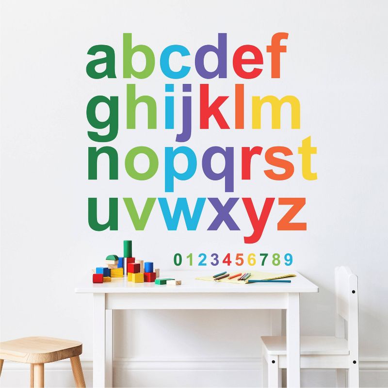 Colorful Lowercase Alphabet Giant Peel and Stick Kids&#39; Wall Decals - RoomMates, 3 of 7