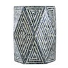 HDZNVF 16x14x18 inch Hexagon Garden End Tables, Unique Accent Side Table, Black and White - 3 of 4