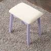 Roundhill Furniture Liannon Contemporary Wood Vanity and Stool Set, Purple - 4 of 4