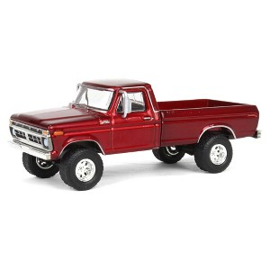 1/64 Lifted 1977 Ford F-250, Red, Greenlight Dealer Exclusive 51614 - 1 of 4