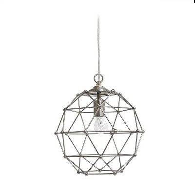 Hexagon Industrial Rustic Pendant Brushed Nickel - Elegant Designs