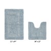 Lux Premium 100% Cotton Tufted Solid Reversible 2 PC Bath Rug Set – Ultra-Soft, Water-Absorbent, Durable, Machine Washable Bathroom Rug - 2 of 4