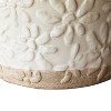 7" x 8" Abeline Floral White Glaze Stoneware Antique Plug-In Decorative Tabletop Water Fountain - 3 of 4