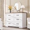Farmhouse Modern Tall Dresser, Wooden Chest of Drawers with Metal Handles, Natural Texture Storage for Bedroom/Living Room/Kids - 3 of 4