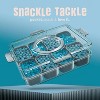 LunaLulinlk 8-grid Snack Box Container Divider Tray with Lid, Blue, 2-Pack - 4 of 4