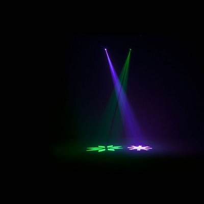 Compact Black LED DJ Moving Head Light Kit with Padded Bag