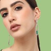 SOHI Women's Green Crystal Drop Earrings - 3 of 3