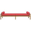 vidaXL Patio Bench with Cushion - Outdoor Loveseat, Brown Poly Rattan, Acacia, Weather-Resistant, 85" x 21.9" x 18.9" - 4 of 4