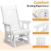 VINGLI Outdoor Glider Chair Wood Patio Glider with Cup Holder, Porch Glider with Smooth Rocking Mechanism - 4 of 4