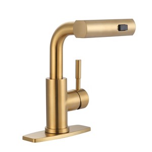 WOWOW 11.3 in. Single Handle Pull Down Sprayer Kitchen Faucet with Advanced Spray - 1 of 4
