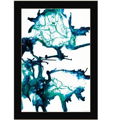 HomeRoots Ocean Living Black Framed Print Wall Art