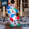 Paaaawaters 6 FT Christmas Inflatable Decoration Stacked Snowman with Build-in LEDs Blow Up Inflatables for Xmas Party - 2 of 4