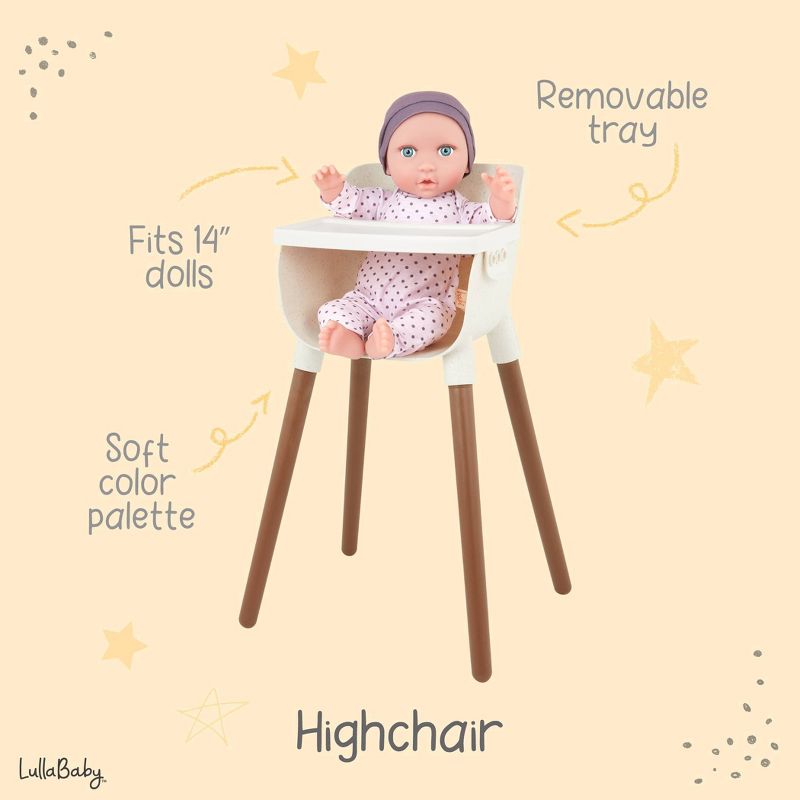 LullaBaby Doll High Chair And Feeding Set Accessories, 4 of 7