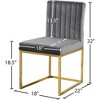 Meridian Furniture,Giselle Velvet Dining Chair, Set of 2 - 4 of 4