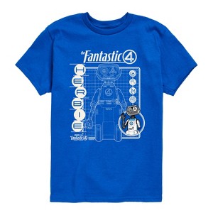 Boys' - Marvel - Fantastic Four Herbie Blueprint Short Sleeve Graphic T-Shirt - 1 of 4