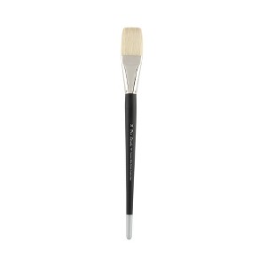 Creative Mark Pro Stroke Premium White Chungking Hog Bristle Artist Paint Brush - Flat - Natural Bristle Brush w/ Great Control Suitable for Oils, - 1 of 4