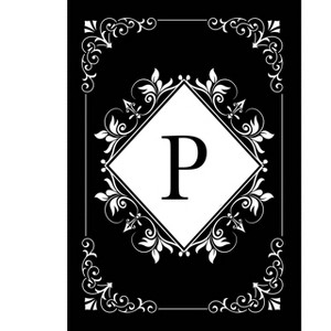 Briarwood Lane Everyday Double Sided Garden Flag 12x18 For Outdoor Black and White Monogram P Garden Flag Flags For Outside - 1 of 4