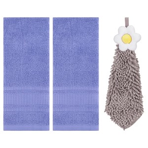 REGALWOVEN 3 Pcs Solid Soft Absorbent Hand Towels for Bathroom - 1 of 4