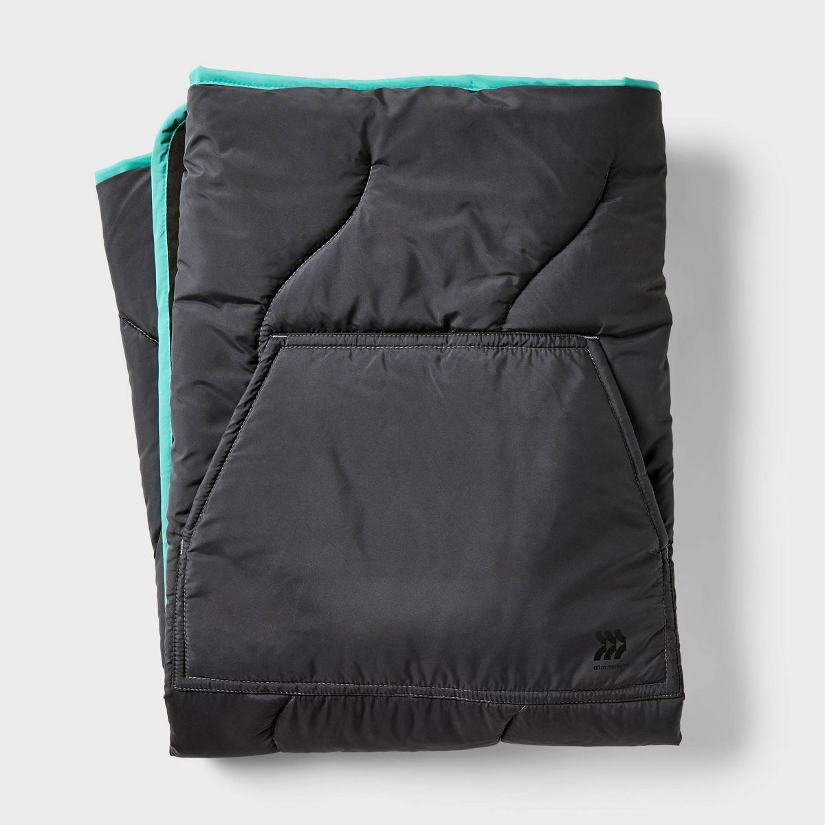 42''x37'' Sidelines Lap Outdoor Blanket - All in Motion™ Black - thumbnail 2