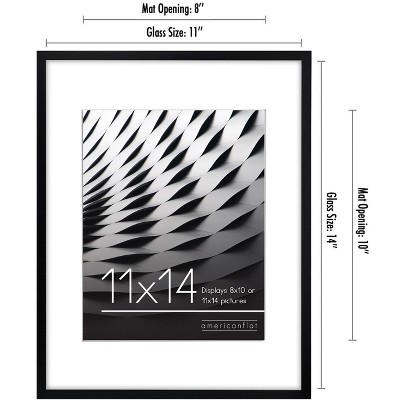 Black Wood 11x14 Picture Frame with Shatter-Resistant Glass