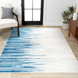 JONATHAN Y Linear Modern Half-Stripe Area Rug - 1 of 4