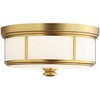 Minka Lavery Modern Ceiling Light Flush Mount Fixture 13 1/2" Liberty Gold Etched Opal Glass Shade for Bedroom Kitchen Living Room - 4 of 4