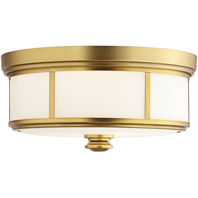 Minka Lavery Modern Ceiling Light Flush Mount Fixture 13 1/2" Liberty Gold Etched Opal Glass Shade for Bedroom Kitchen Living Room, 4 of 5