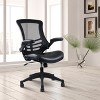 Modern Office Chair Black - Techni Mobili: Swivel, Mesh Back, Padded Flip-Up Arms - 2 of 4