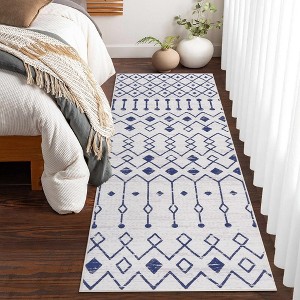 Area Rugs Washable Rugs Bedroom Decor Moroccan Throw Rugs Geometric Carpet Living Room Rug Modern Area Rug for Bedroom Boho Rug - 1 of 4